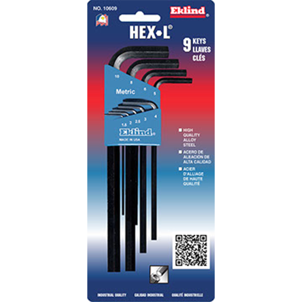 Eklind 9 Piece Hex-L Key Set from Columbia Safety